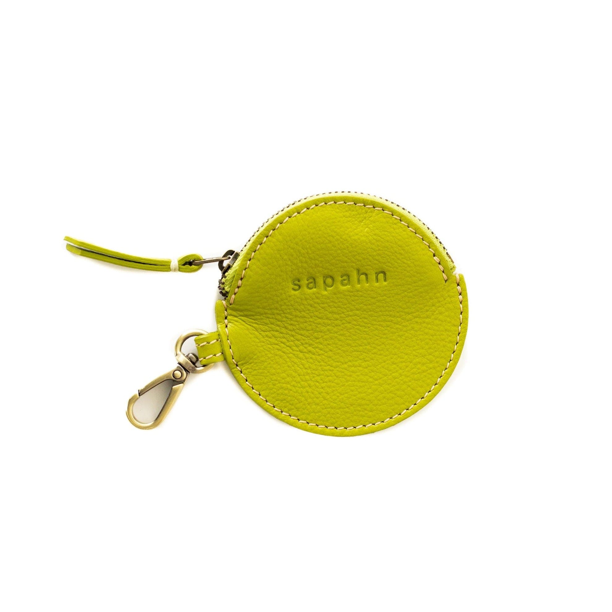 Rose Coin Purse - Lime Oil Leather | Sapahn.