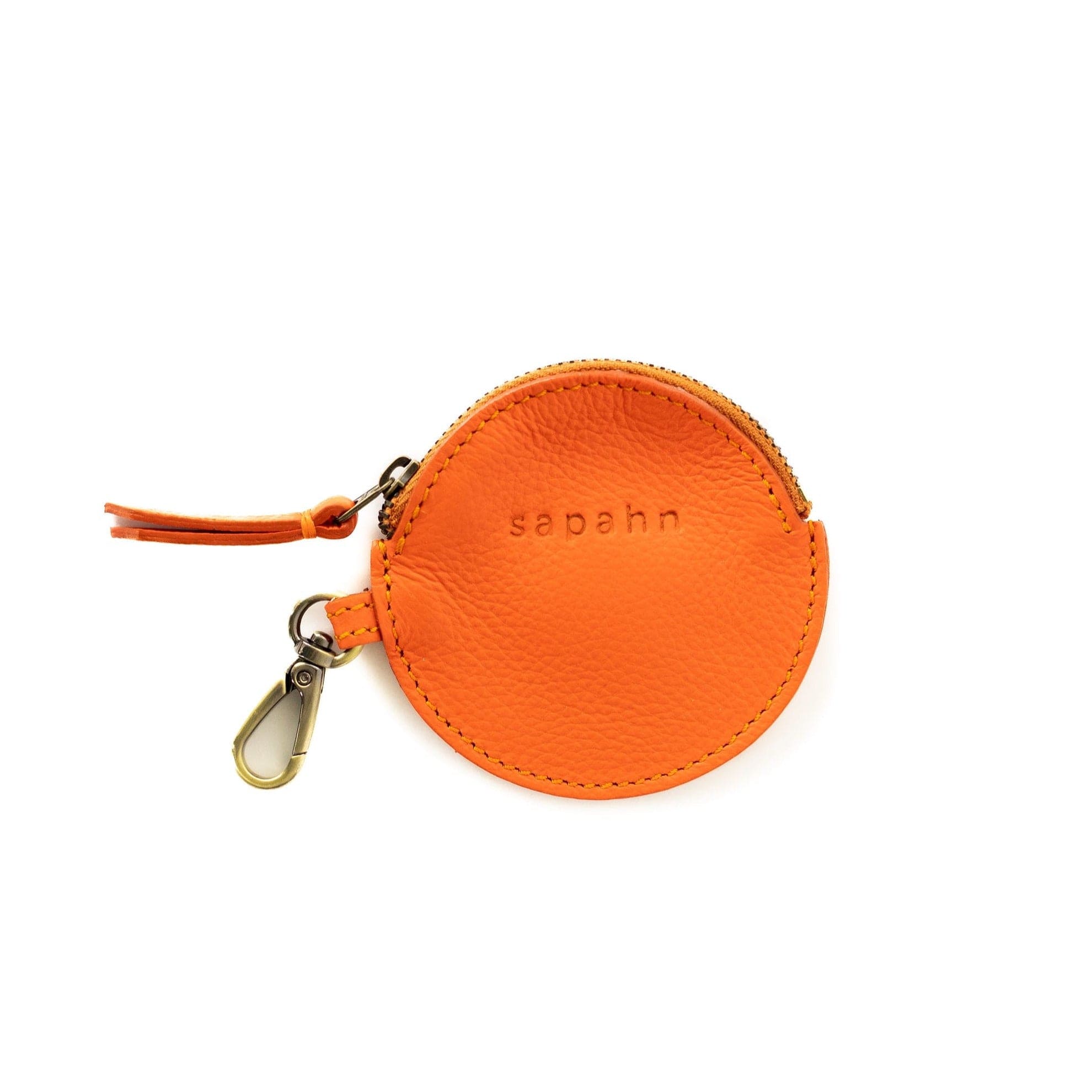 Rose Coin Purse - Orange Oil Leather | Sapahn.