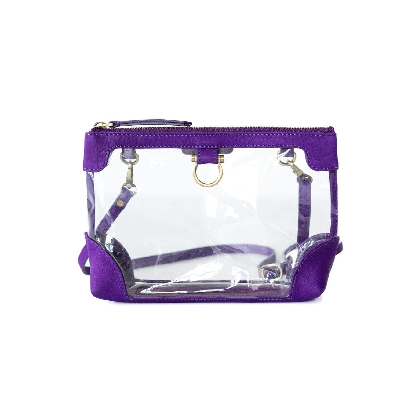 Sapahn Sharon Clear Crossbody Purple Raw Leather