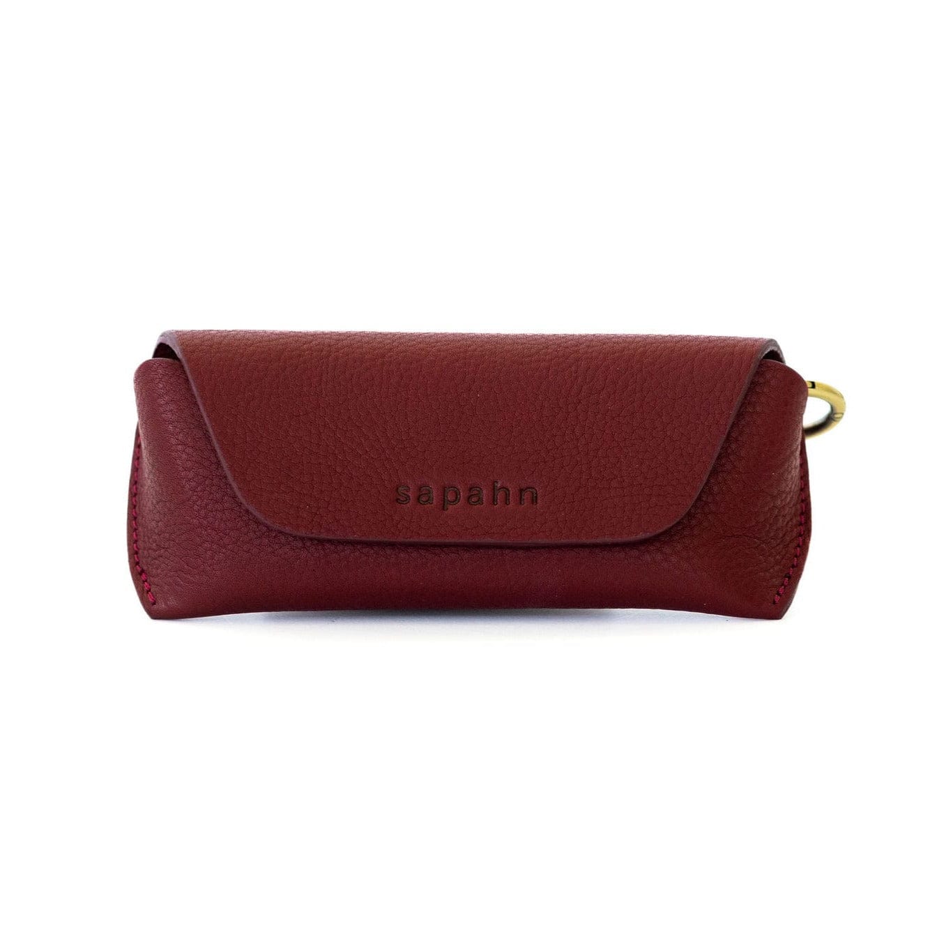 Susette Sunglass Case - Cranberry Raw Leather | Sapahn.