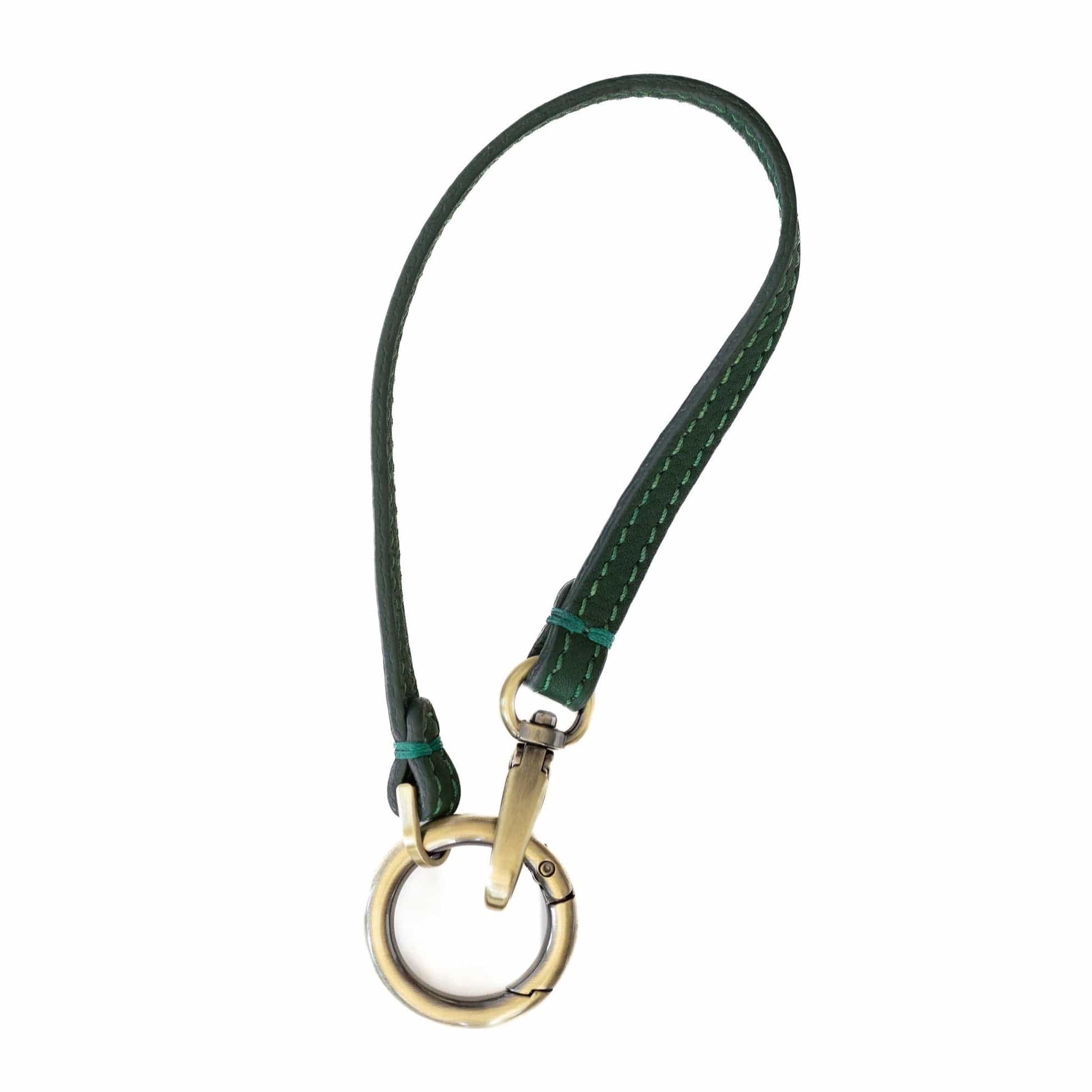 Wristlet Strap - Kelly Green Raw Leather | Sapahn.