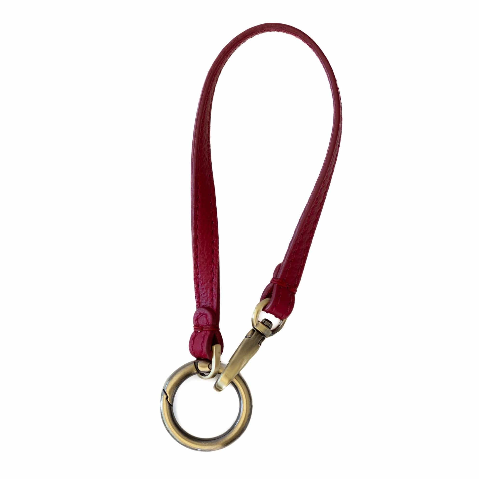 Wristlet Strap - Ruby Pink Oil Leather | Sapahn.