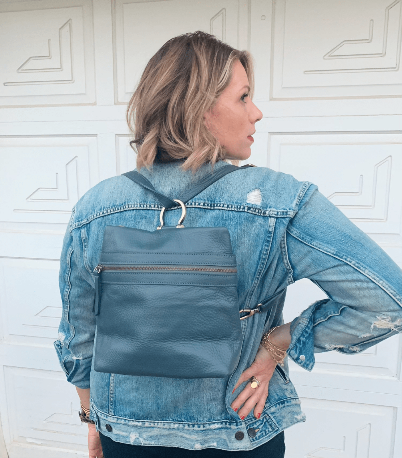 How to wear sapahn backpacks with Erin of Style Thief Fashion