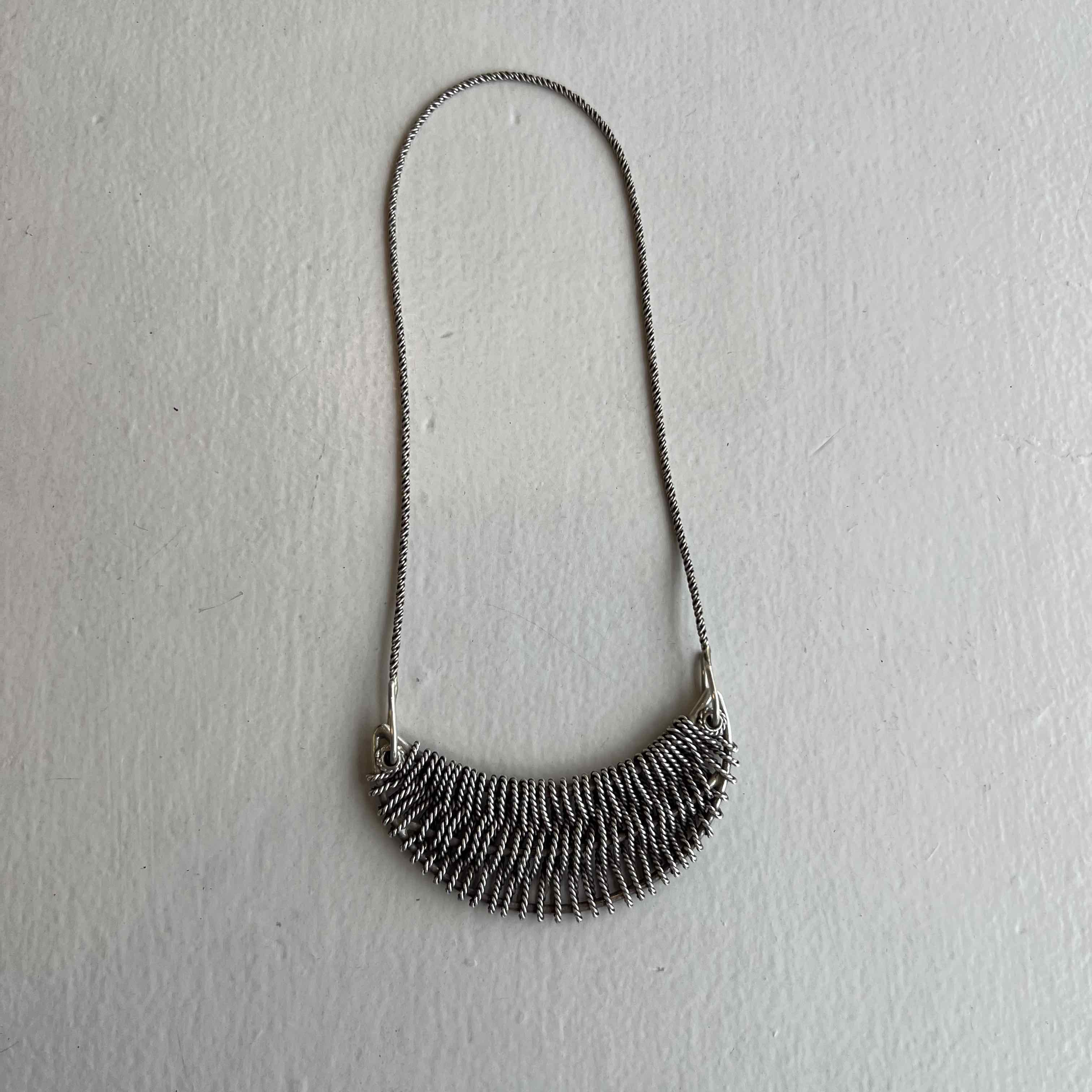 Zara Silver Bib Necklace