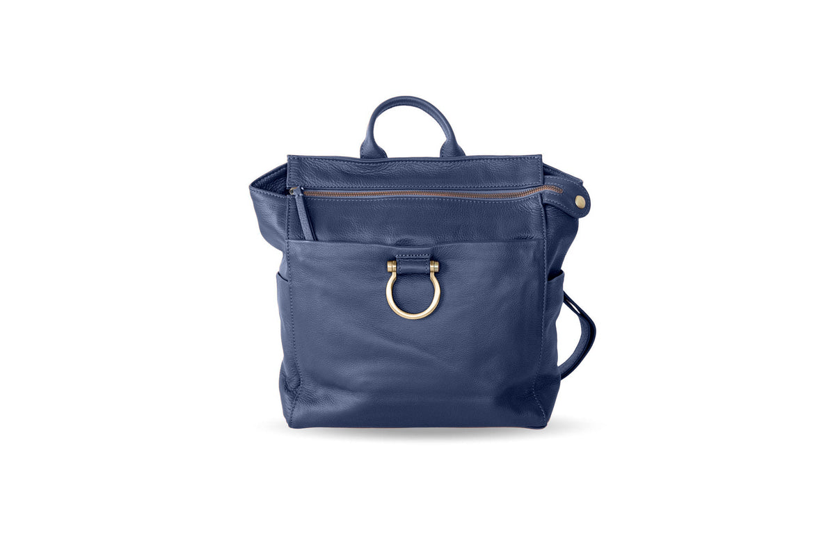 Lime Oiled Leather Natasha Mini Convertible Backpack and Crossbody Bag