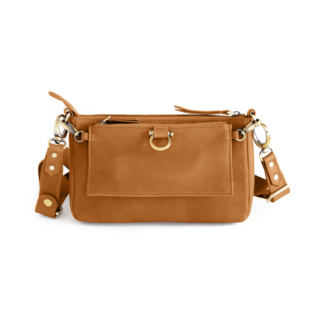 AE Crossbody Wristlet Wallet - Whisky Raw Leather | Sapahn.