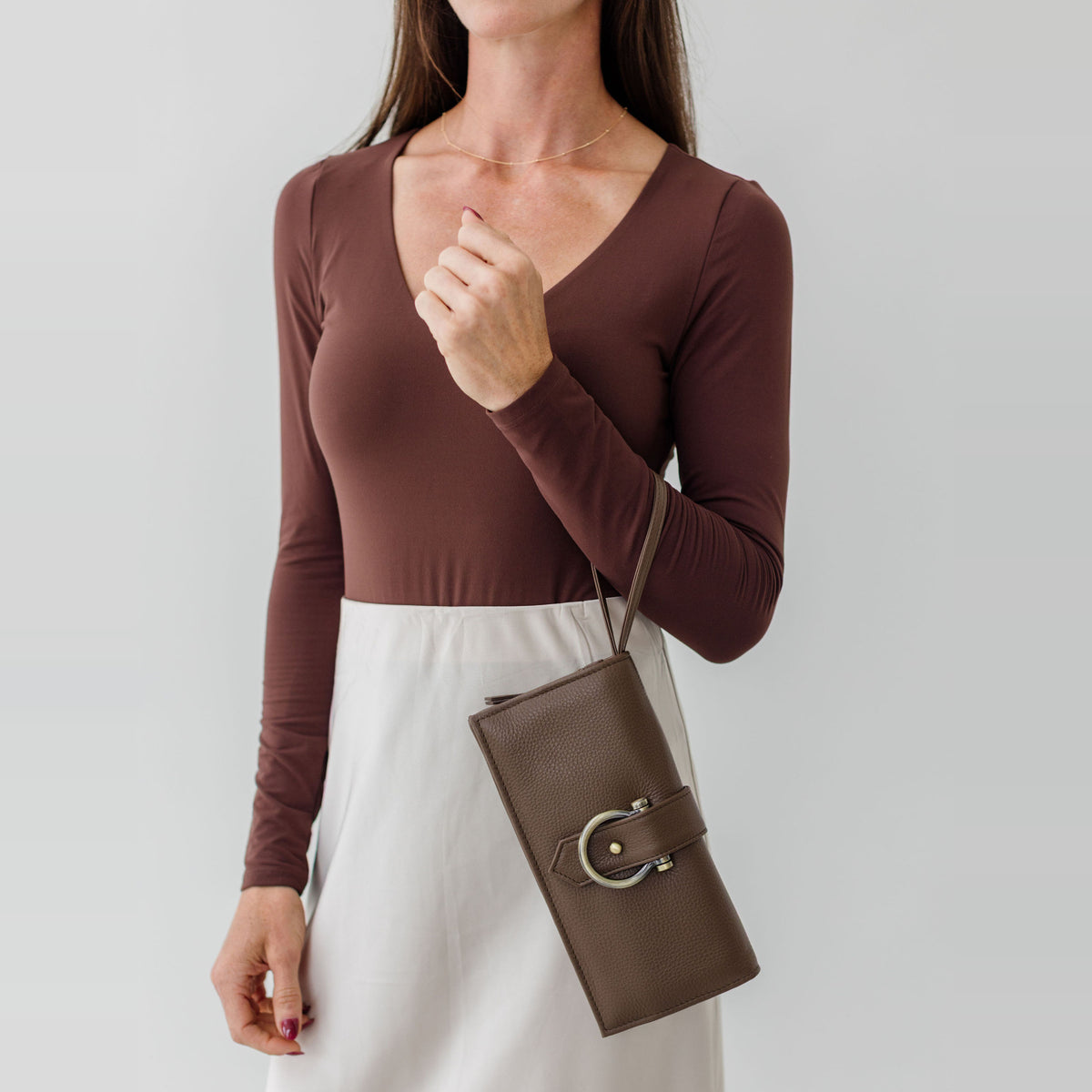 Sapahn Ciara Crossbody and Wallet in Toffee Oil Leather #Color_Toffee Oil Leather