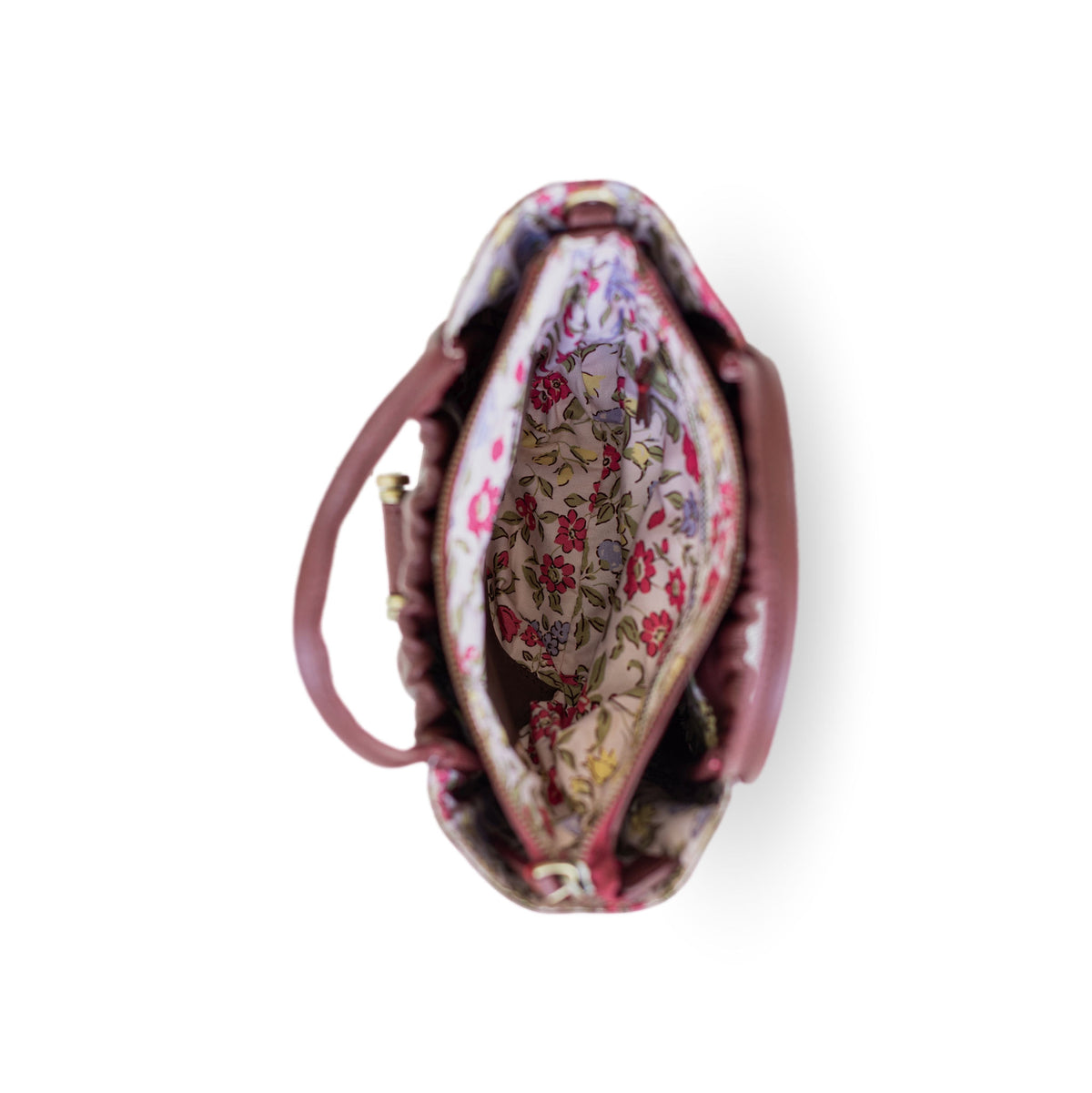 Sapahn Lily Crossbody in Burgundy Oil Leather #Color_Burgundy Oil Leather