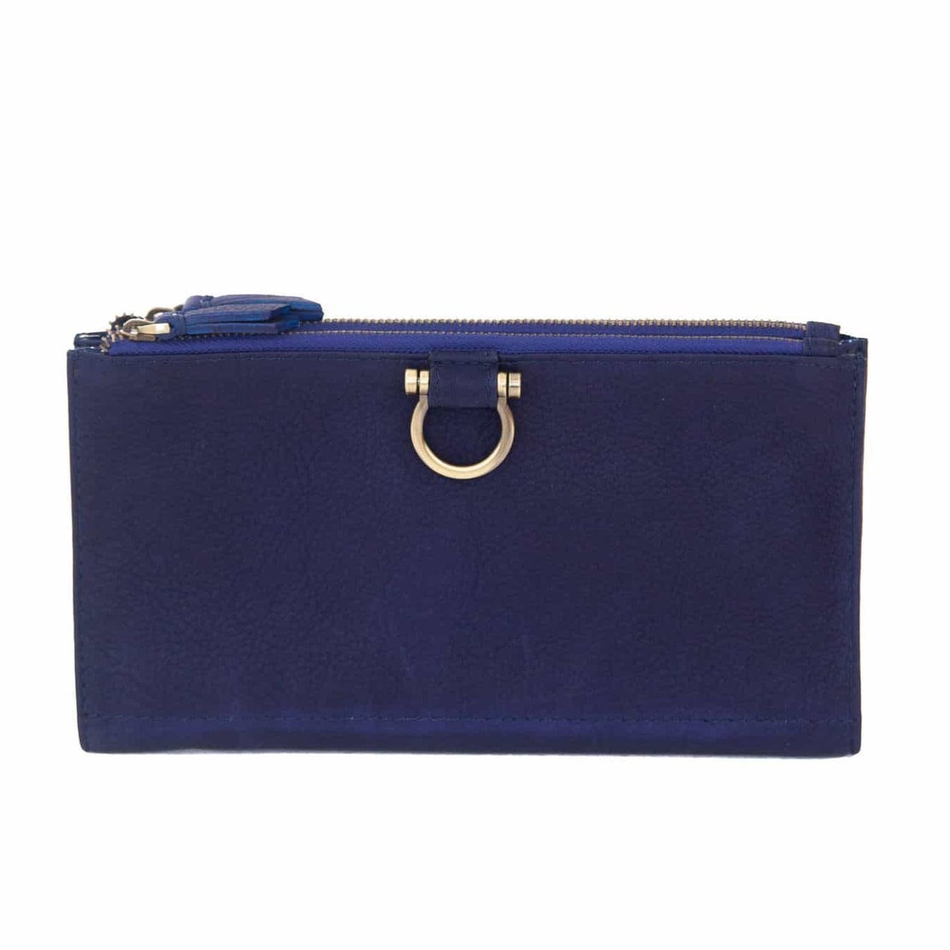 Parker Deluxe Wristlet - Navy Raw Leather | Sapahn.