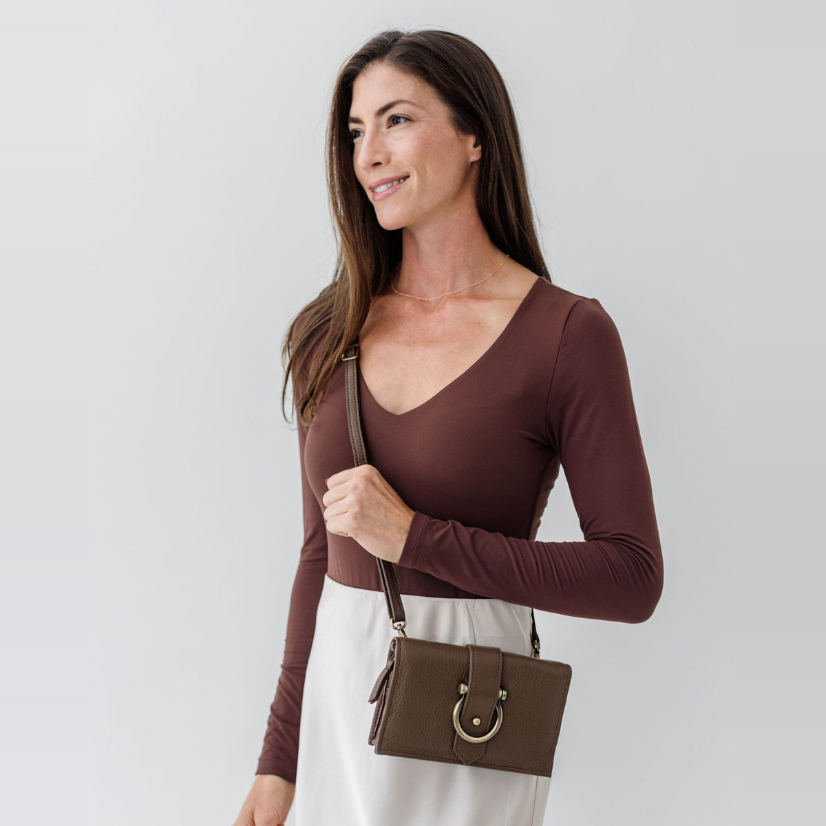 Sapahn Staney Crossbody in Toffee Oil Leather #Color_Toffee Oil Leather