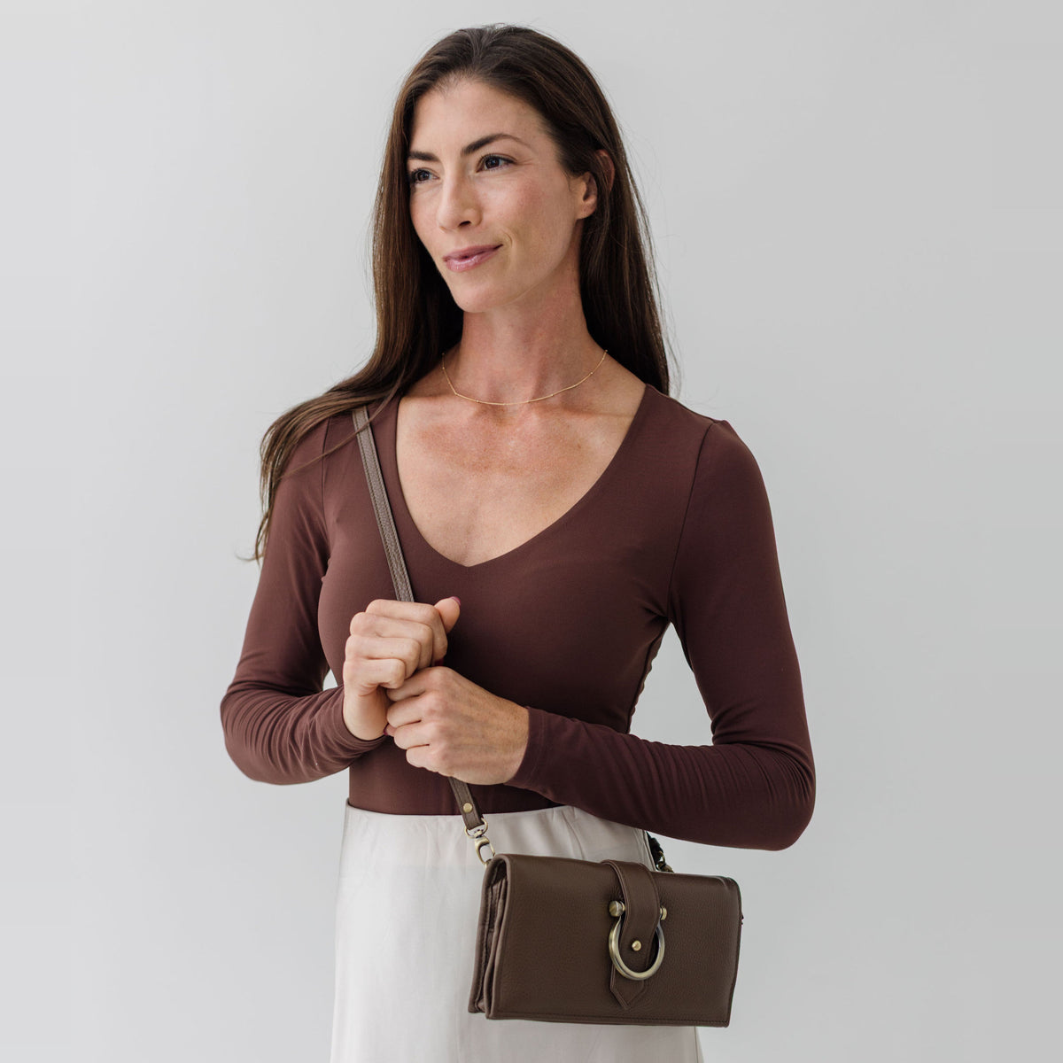 Sapahn Staney Crossbody in Toffee Oil Leather #Color_Toffee Oil Leather
