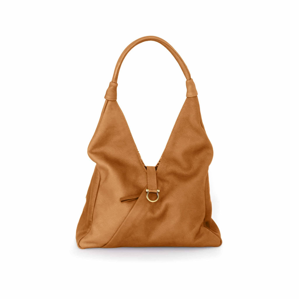 Sasha Shoulder Bag - Whisky Raw Leather | Sapahn.