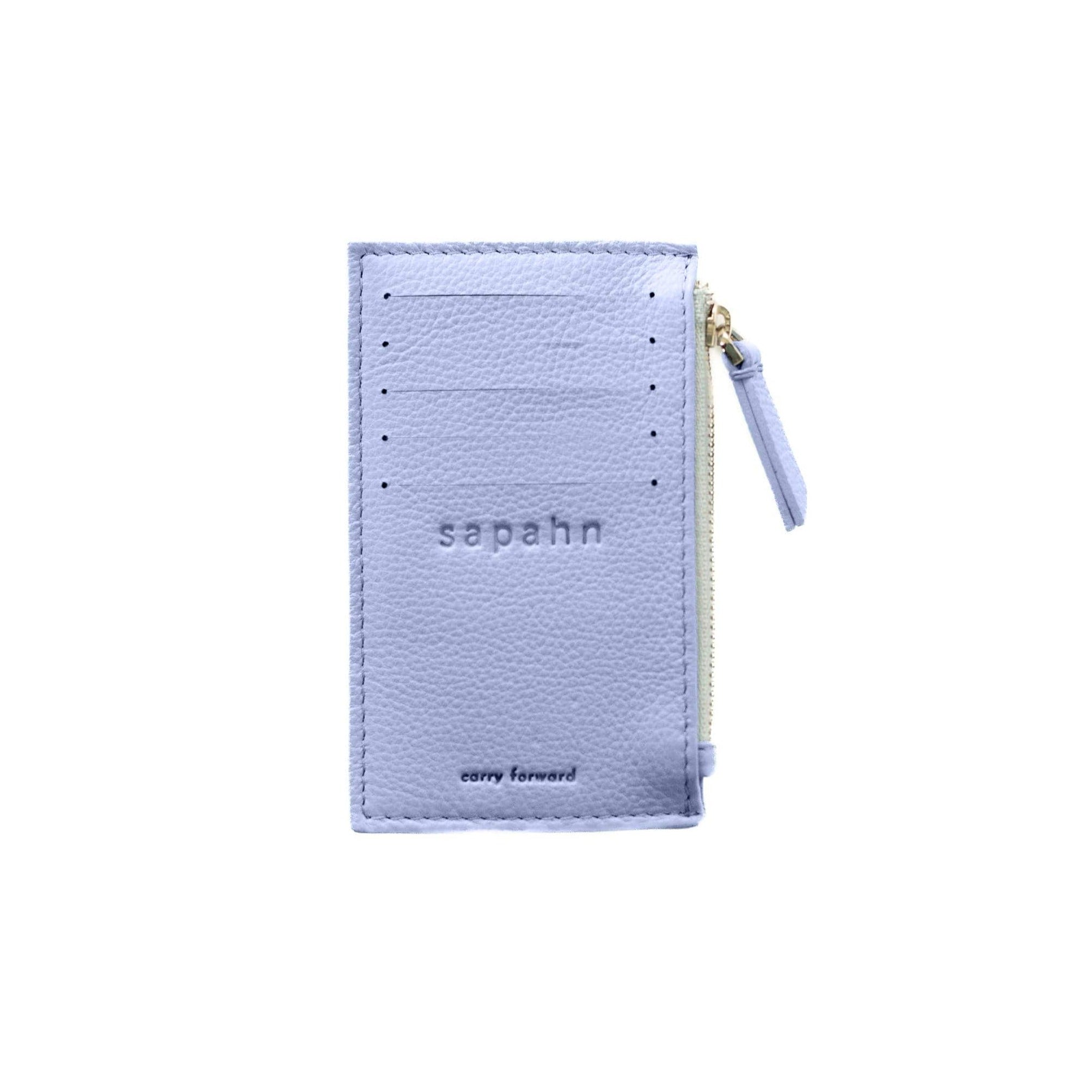 Emma Card Holder - Silver Lilac Matte Oil Leather | Sapahn.