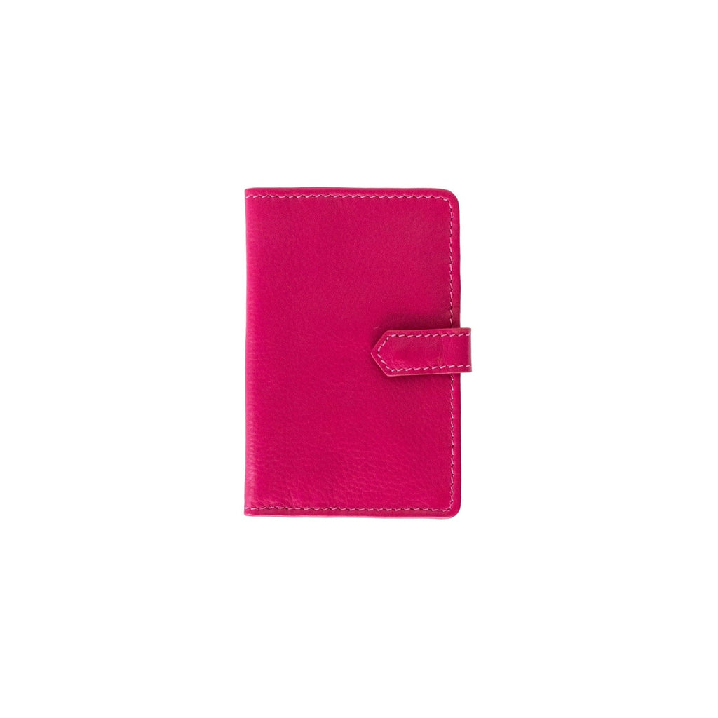 Evita Passport Holder - Silver Fuchsia Oil Leather | Sapahn.