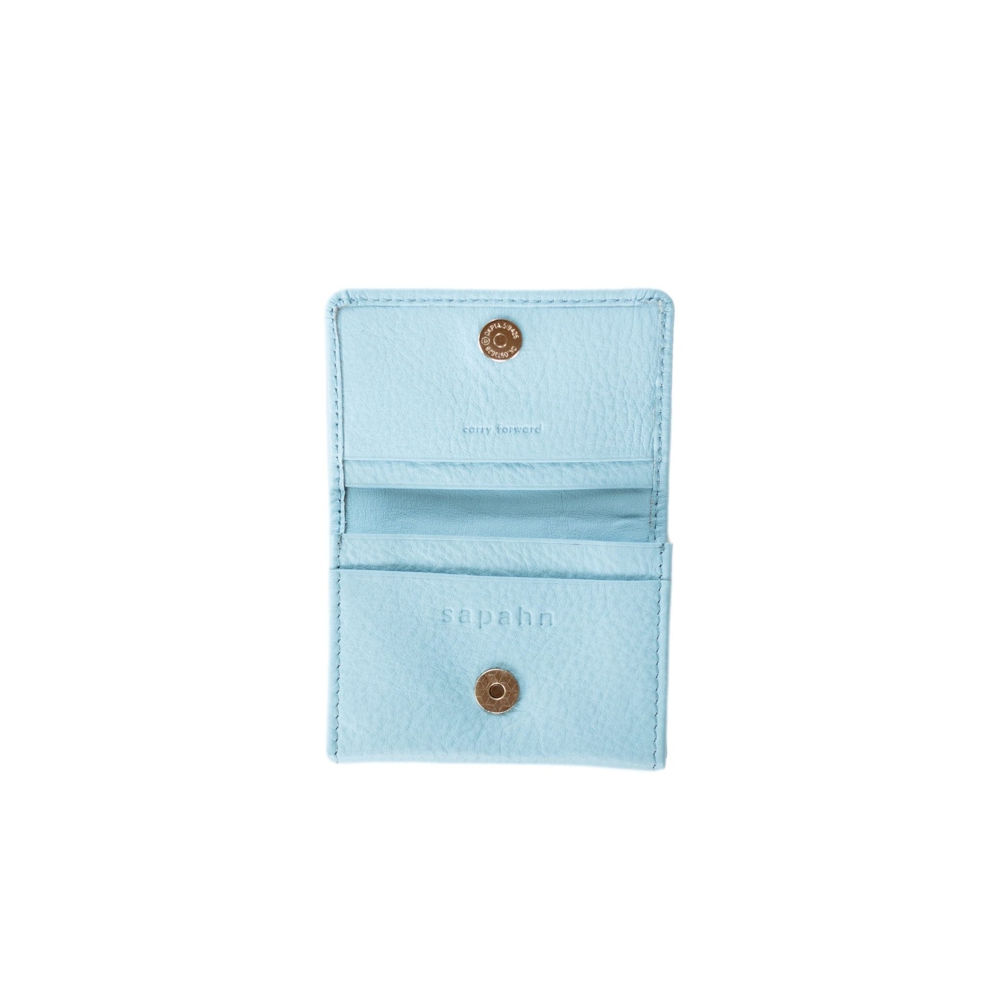 Boutique card coins deals wallet leather sky blue