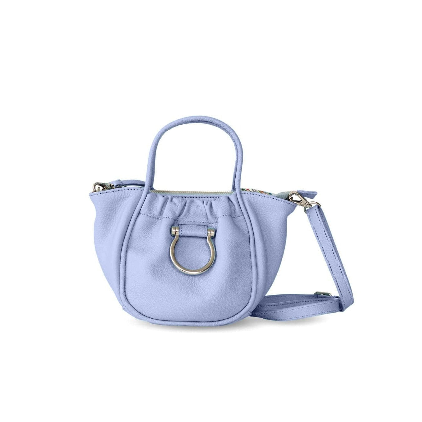 Lily Crossbody - Silver Lilac Matte Oil Leather | Sapahn.