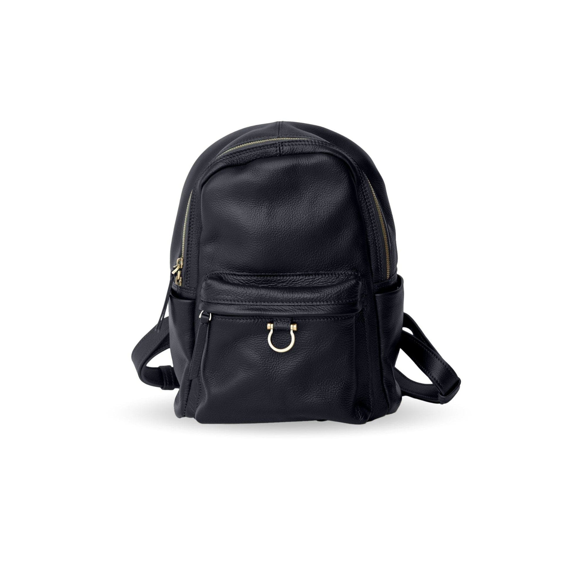 black leather designer backpack Women's Black Backpacks