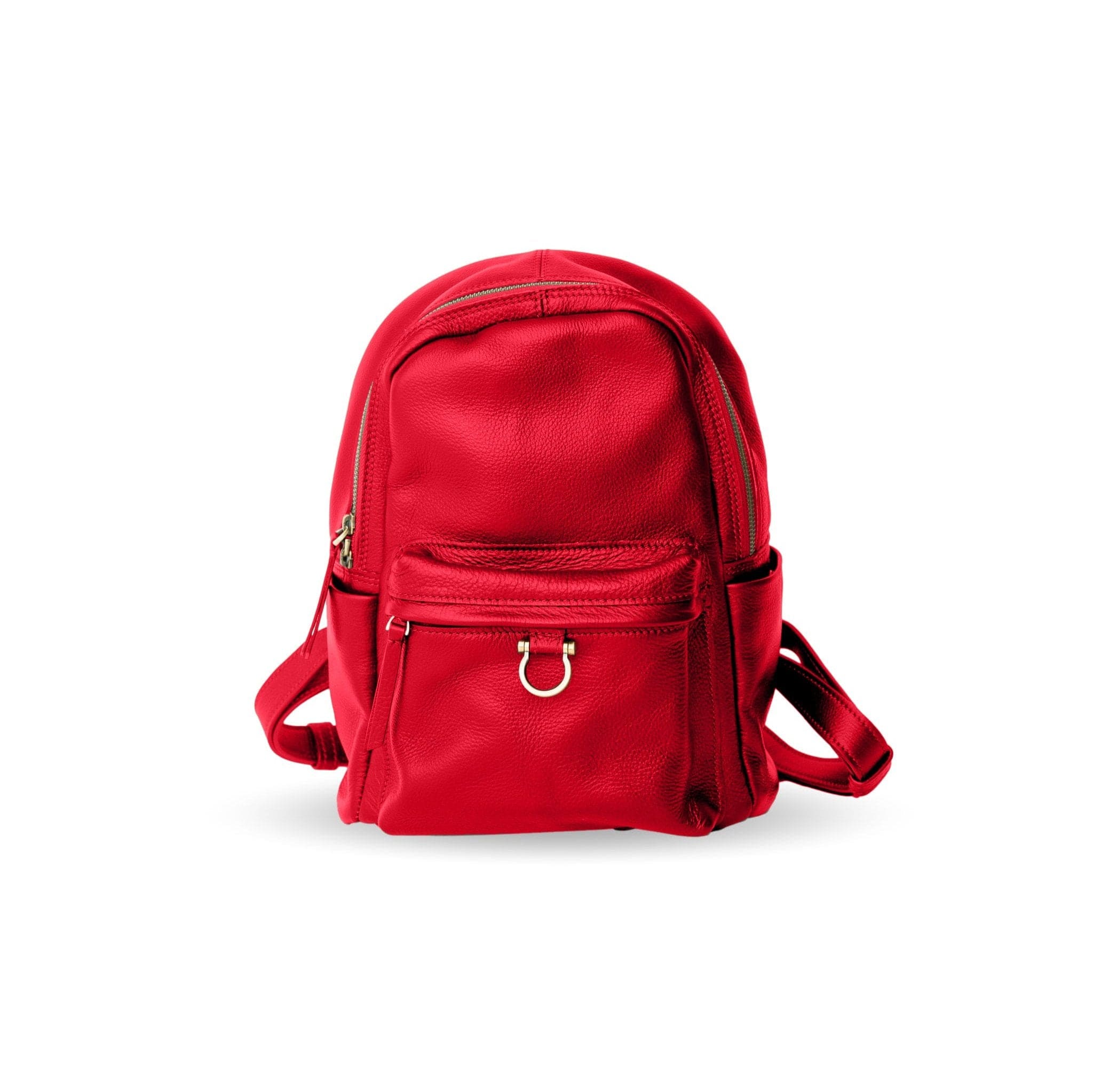 Red leather bookbag online