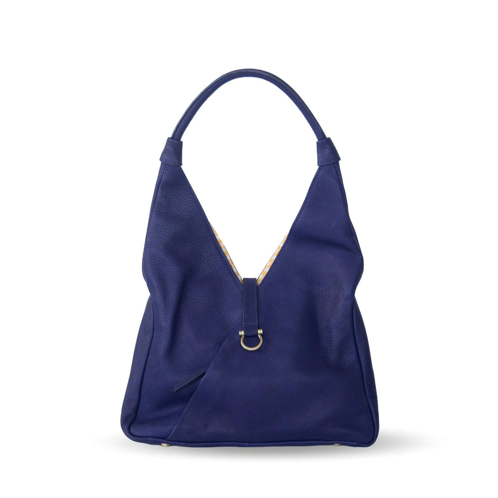 Sasha Shoulder Bag - Navy Raw Leather | Sapahn.