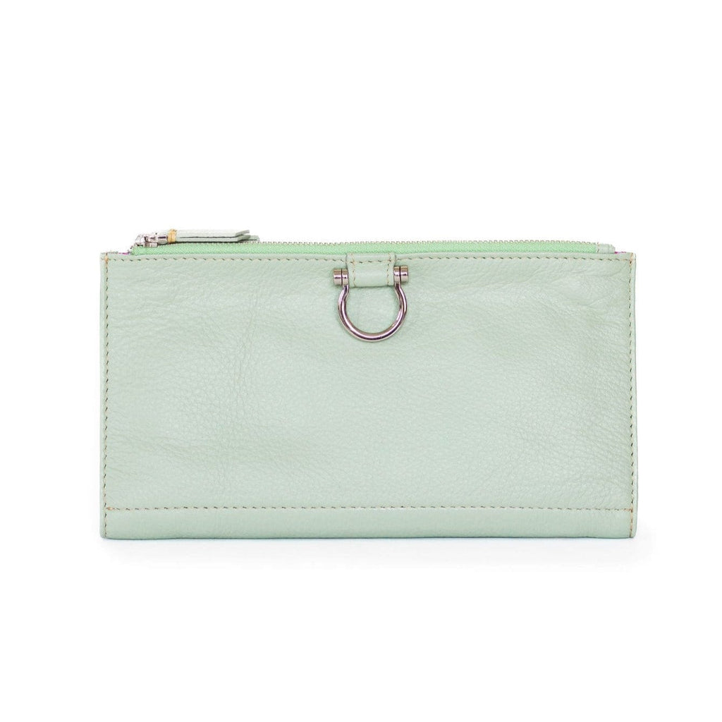 Parker Travel Wristlet - Mint Oil Leather | Sapahn.