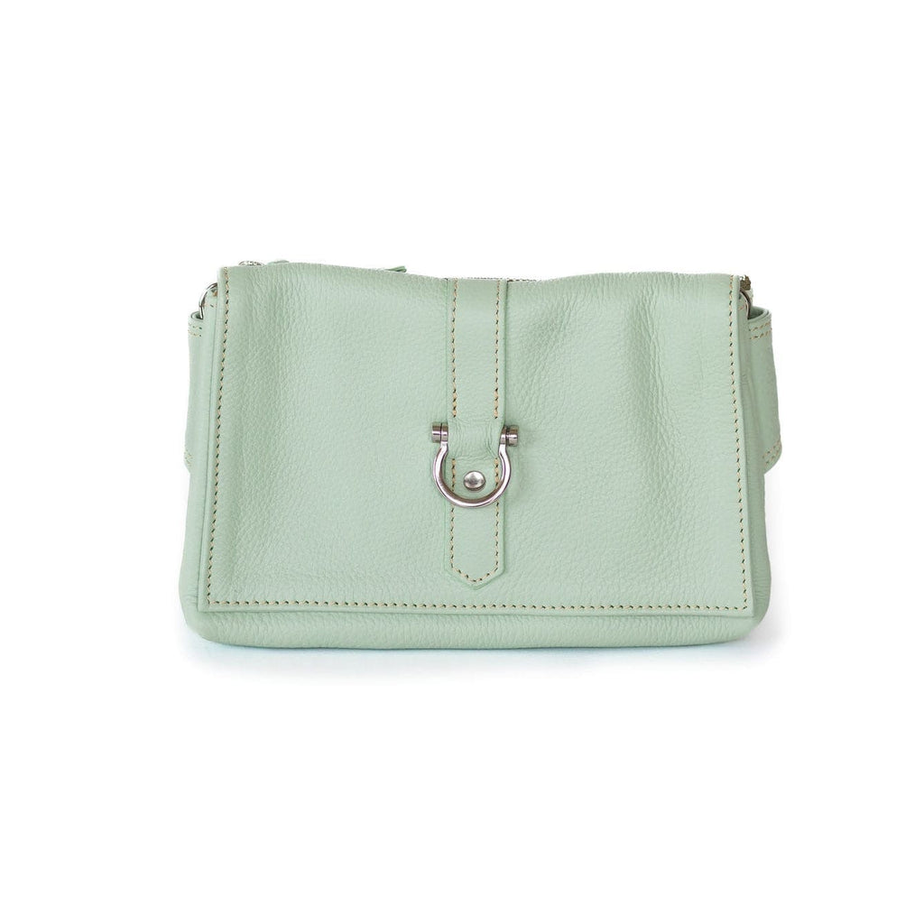 Sarah Ann Crossbody Belt Bag - Mint Oil Leather | Sapahn.