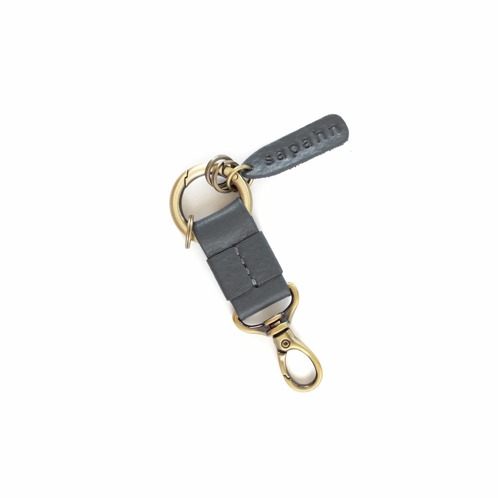 Ella Keychain - Stone Oil Leather | Sapahn.