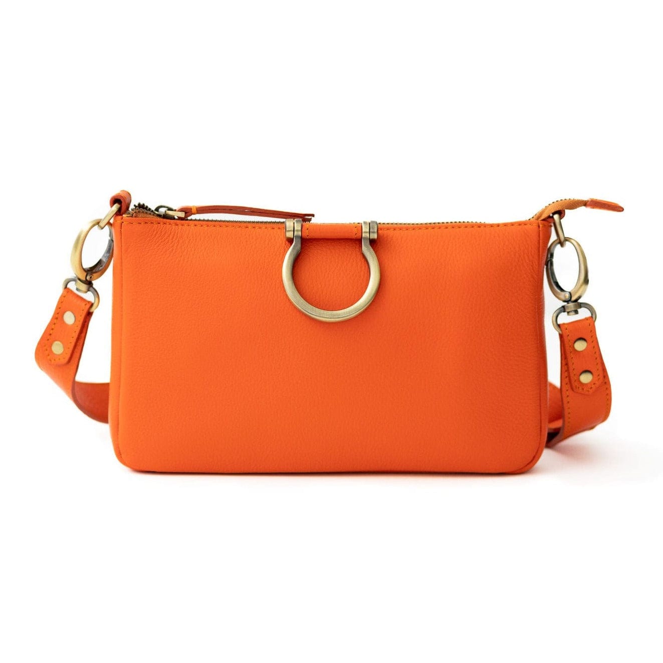 Ada Crossbody - Orange Oil Leather | Sapahn.