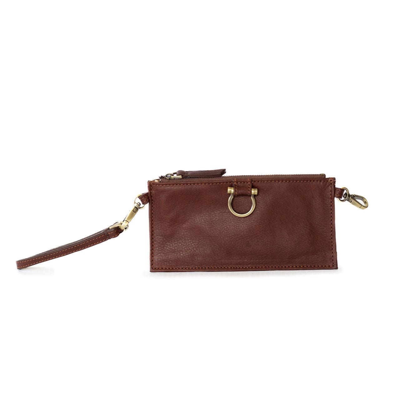 AE Leather Crossbody Wristlet Wallet