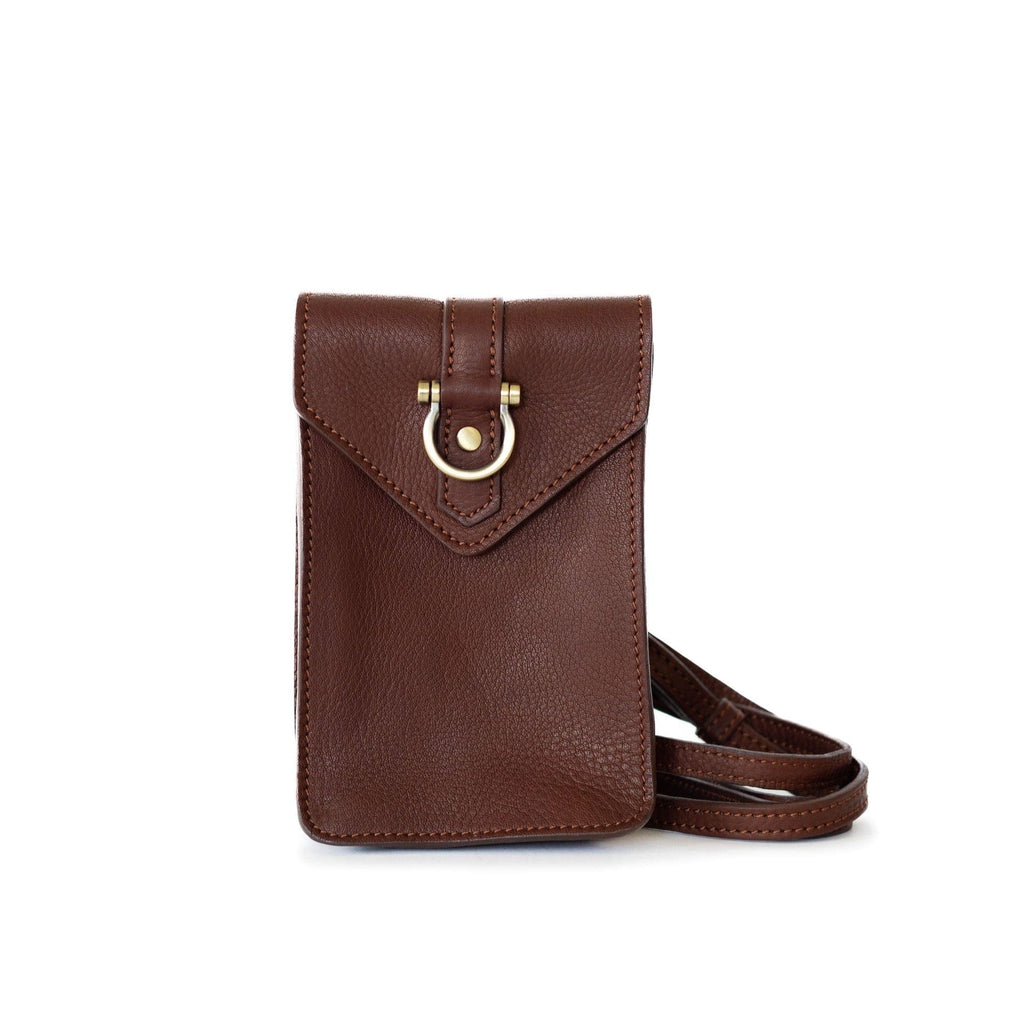 Grace Crossbody - Walnut Raw Leather | Sapahn.