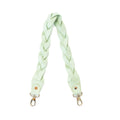 Iris Woven Shoulder Strap - Mint Oil Leather | Sapahn.