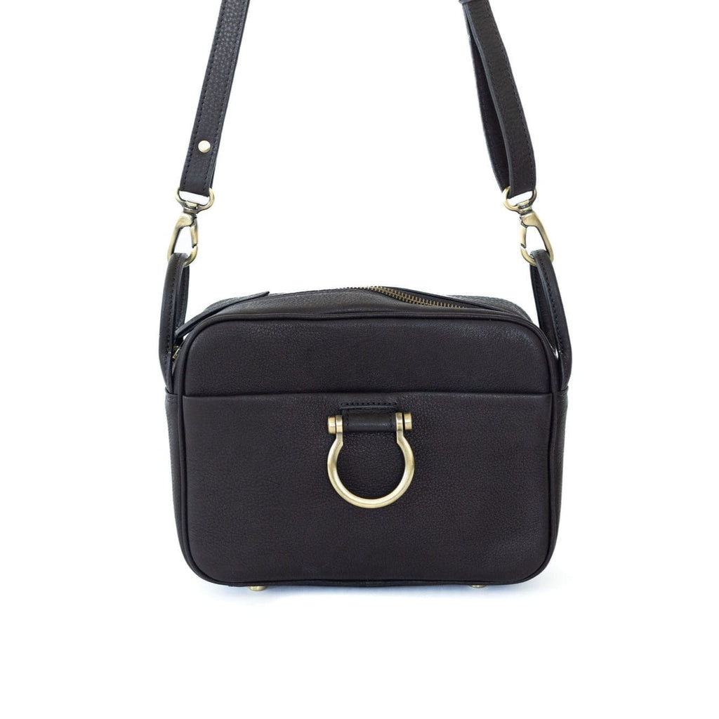 Sapahn Jori Crossbody in Black Raw Leather #Color_Black Raw Leather