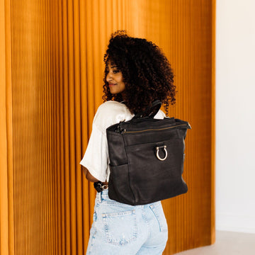 Black Convertible Diaper Bag | Diaper Bag Backpack, Easily Converts