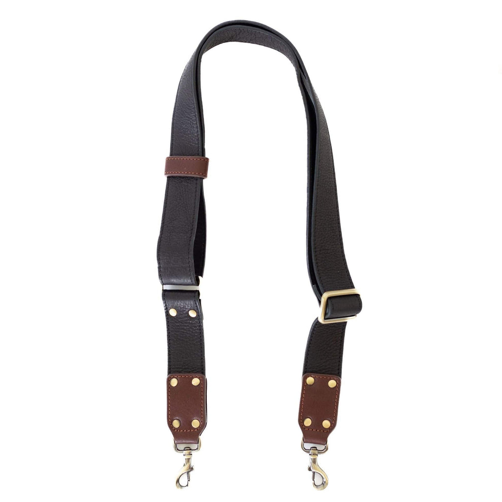 Rheta Bag Strap - Black Walnut Raw Leather | Sapahn.