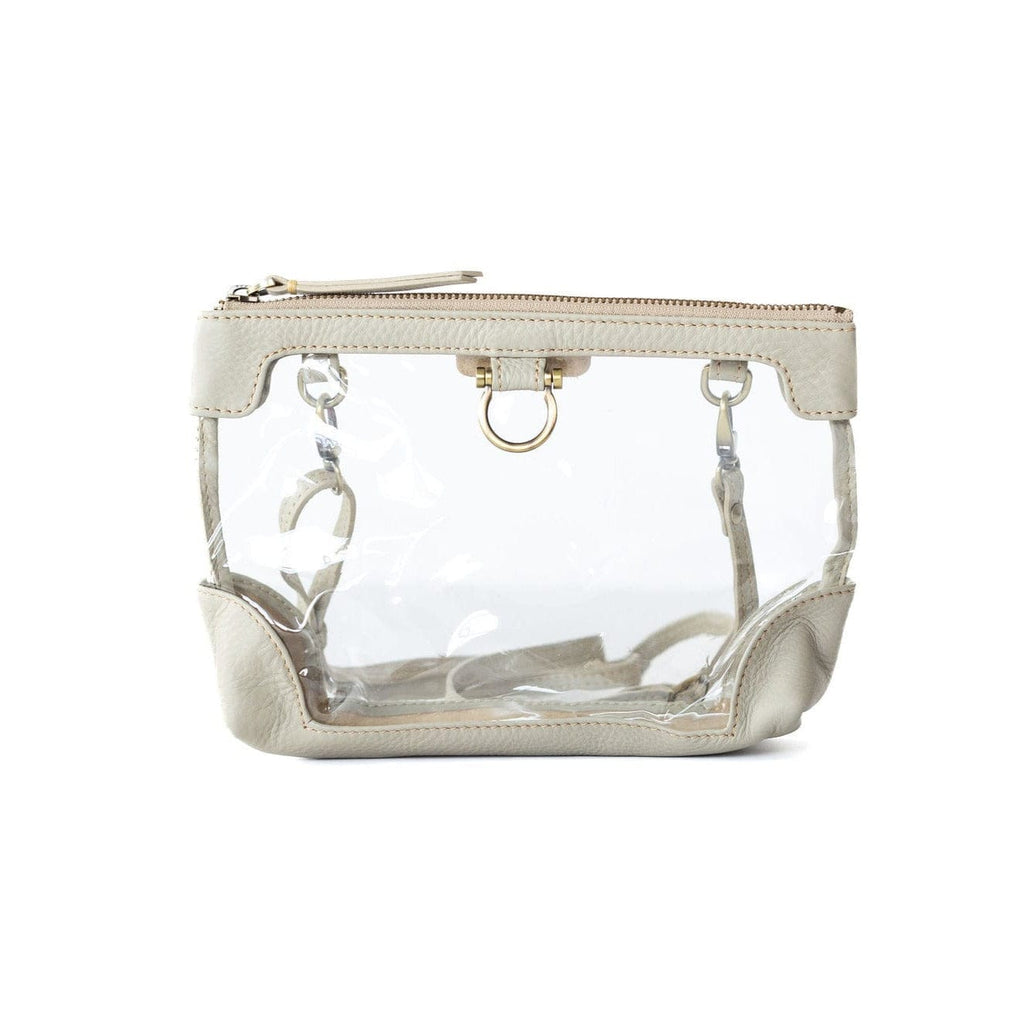 Sharon Clear Crossbody - Khaki Oil Leather | Sapahn.